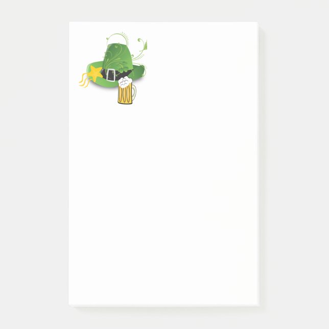 Post-it® Notes adhésives Saint-Patrick Trèfle Bière (Devant)