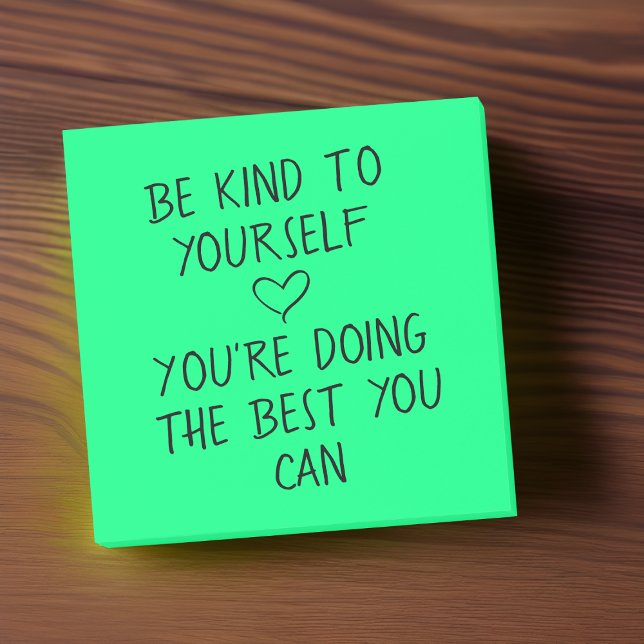 Post-it® Notes autocollantes positives de bienveillance env (Self-Care Begins with Self-Kindness 💚✨)