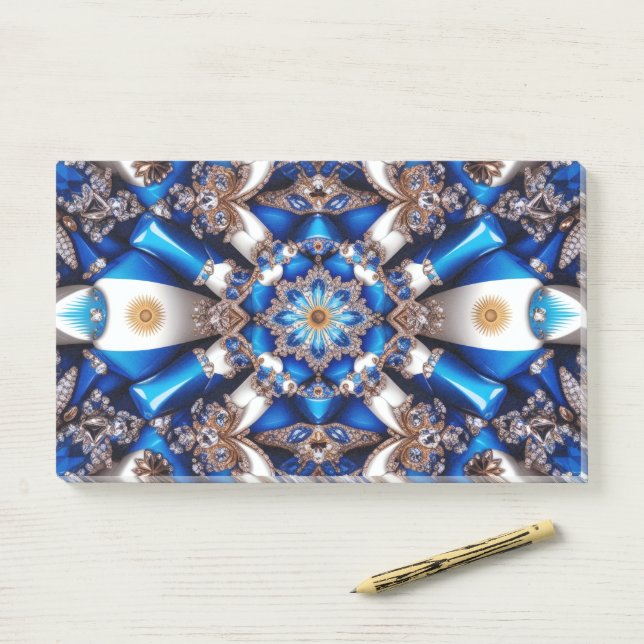 Post-it® Notes aux couleurs argentines (Sur un bureau)