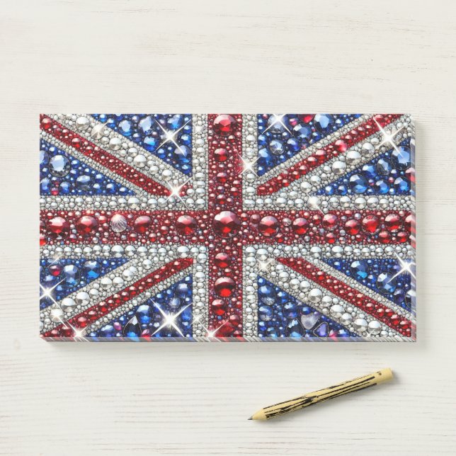 Post-it® Notes aux couleurs britanniques (Sur un bureau)