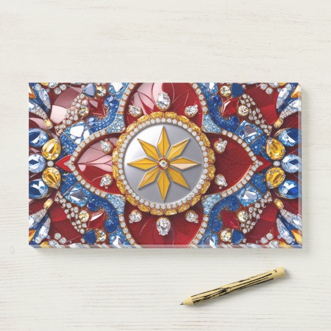 Post-it® Notes aux couleurs colombiennes (Sur un bureau)