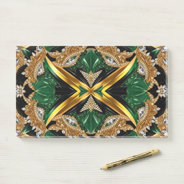 Post-it® Notes aux couleurs jamaïcaines (Sur un bureau)