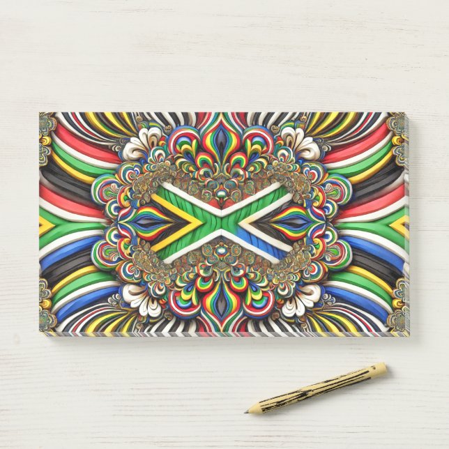 Post-it® Notes aux couleurs sud-africaines (Sur un bureau)