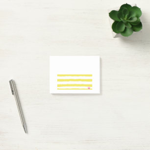 Post-It Notes avec des bandes jaunes et une couron