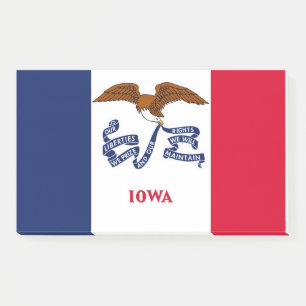 Post-it® Notes avec le drapeau de Iowa, États-Unis