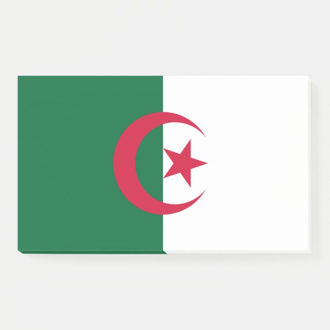 Post-it® Notes avec le drapeau de l'Algérie (Devant)