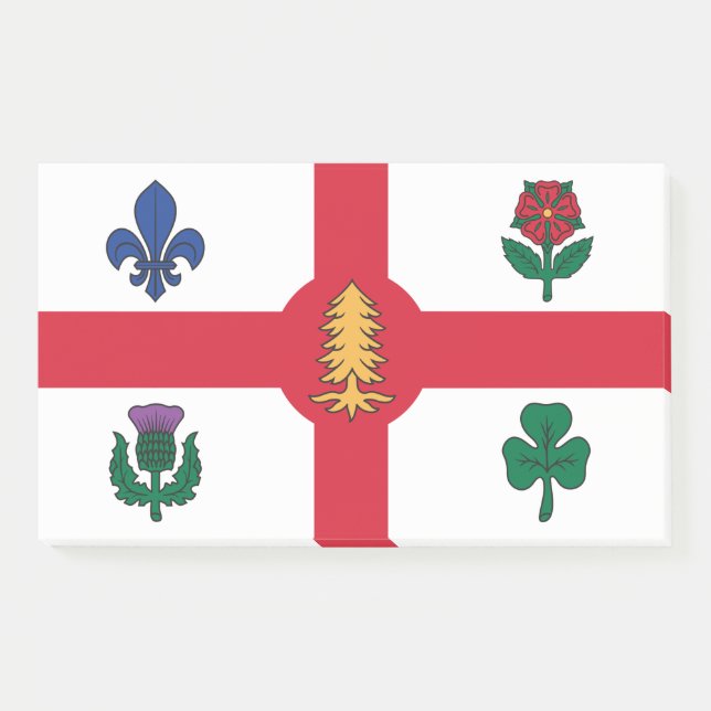 Post-it® Notes avec le drapeau de Montréal, Canada (Devant)