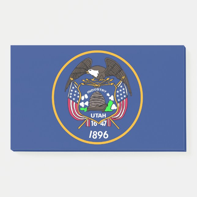 Post-it® Notes avec le drapeau de Utah, États-Unis (Devant)