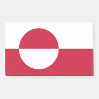 Notes avec le drapeau du Groenland