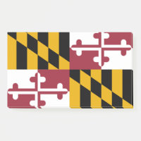 Notes avec le drapeau du Maryland, USA