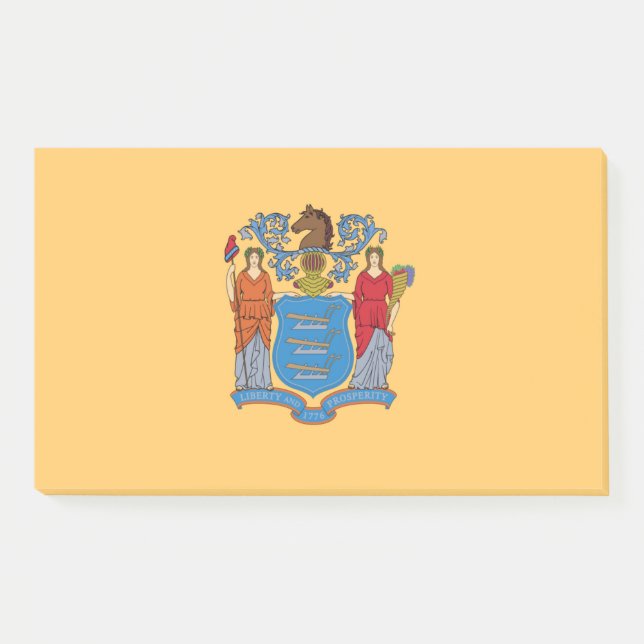 Post-it® Notes avec le drapeau du New Jersey, USA (Devant)