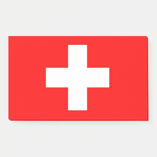 Post-it® Notes avec le drapeau suisse (Devant)