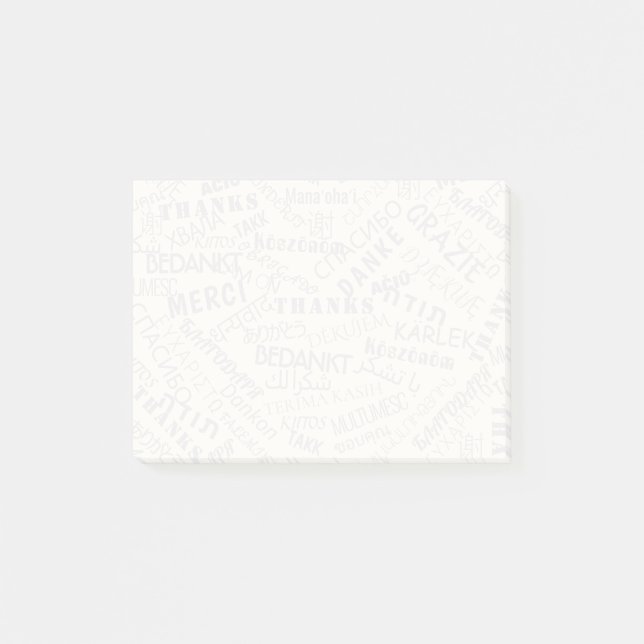 Post-it® Notes avec texte MERCI (Devant)