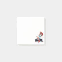 Notes avec une fille à la broche