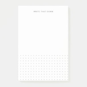 Post-it Notes blanches grises pointillées modernes