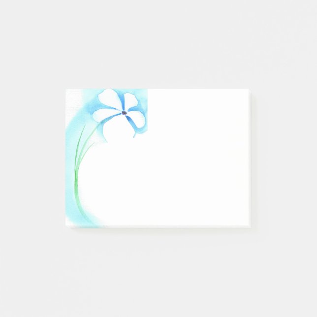 Post-it® Notes bleues de fleur (Devant)