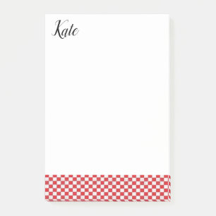 Post-it Notes Carreaux Rouges