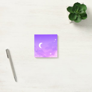 Post-It Notes Céleste Purple Lune Scenery