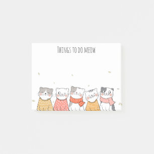 Post-It Notes Chats Mignons