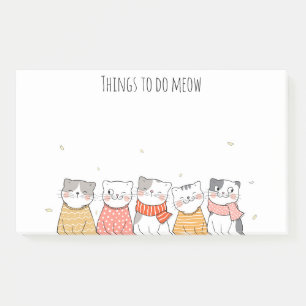 Post-It Notes Chats Mignons