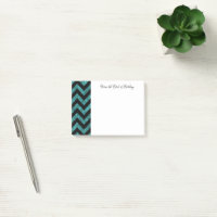 Notes Chevron Parties scintillant turquoise