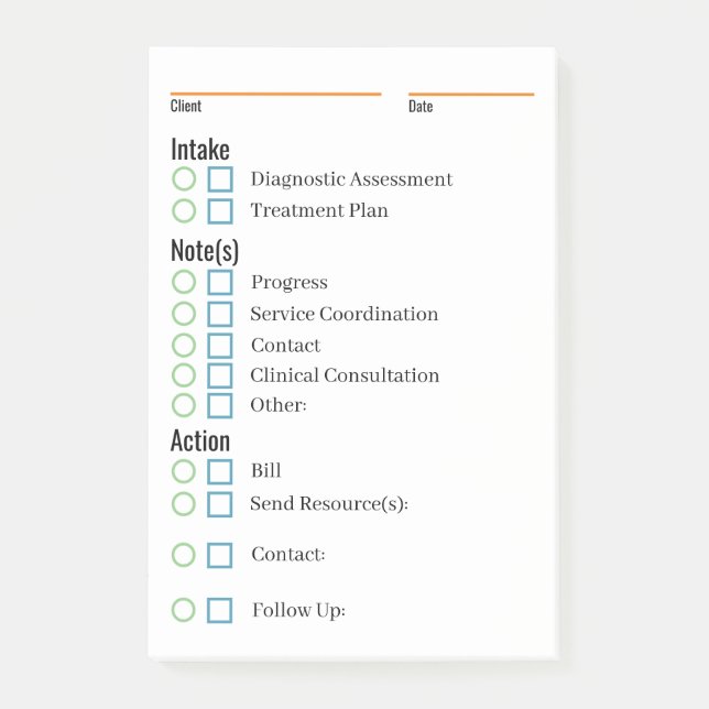 Post-it® Notes cliniques et rappels Pad (Devant)