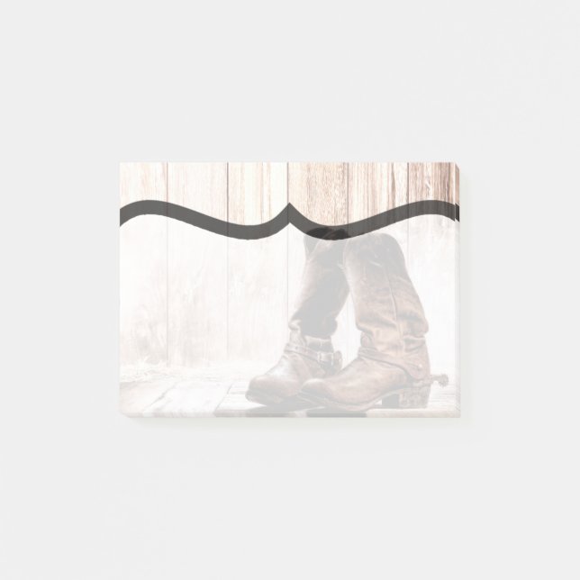 Post-it® Notes collantes Boots Country Rustic Western Wear  (Devant)