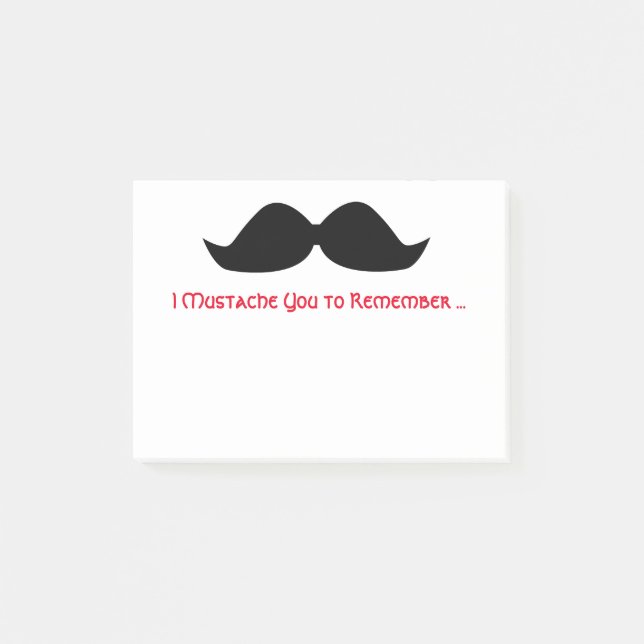 Post-it® Notes collantes de note de moustache (Devant)
