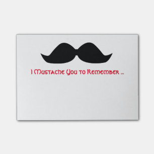 Post-it® Notes collantes de note de moustache