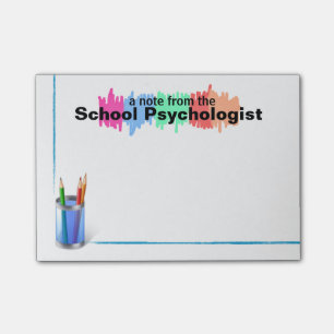 Post-it® Notes collantes de psychologue coloré d'école