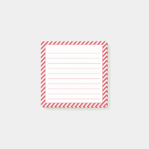Post-it® Notes collantes diagonales rouges et blanches