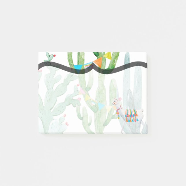 Post-it® Notes collantes Flux de désert Boho Llama Bohemian (Devant)