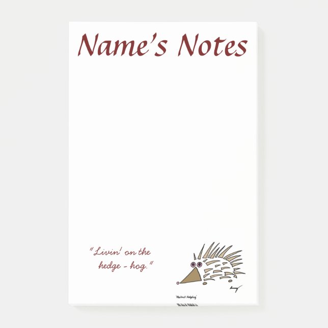 Post-it® Notes collantes personnalisables de hérisson Abstr (Devant)