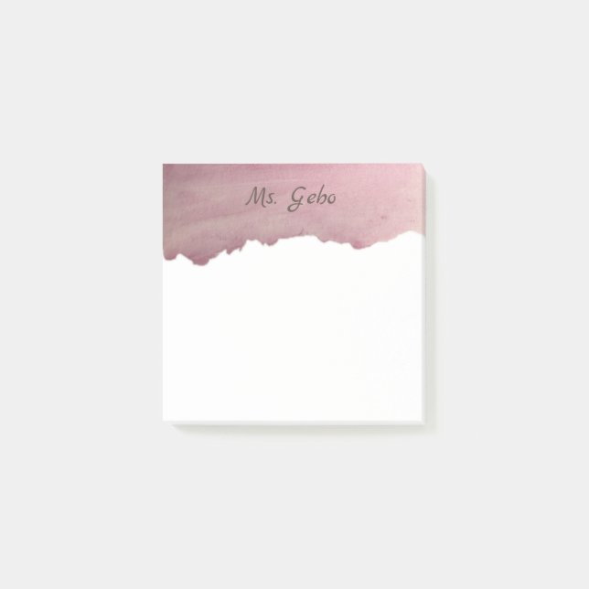 Post-it® Notes collantes PERSONNALISÉES PAR AQUARELLE (Devant)