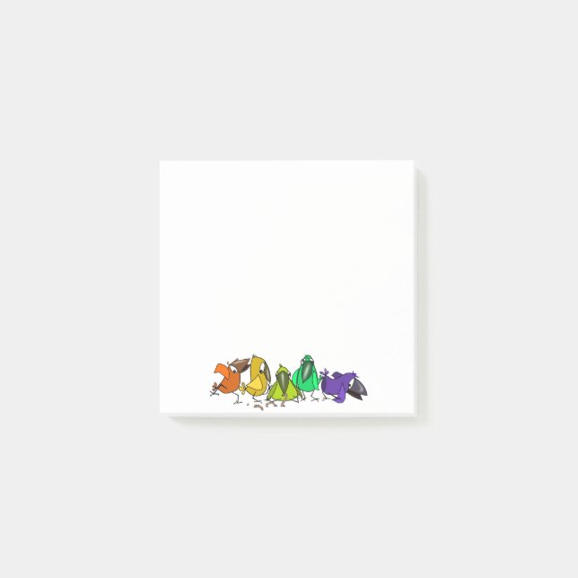 Post-it® Notes collantes pour les oiseaux amusants (Devant)