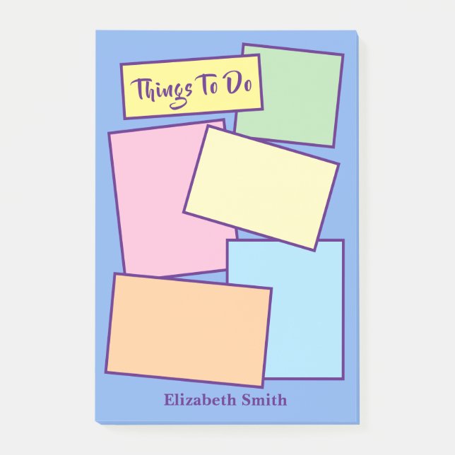 Post-it® Notes collantes simples Couleurs pastel papier (Devant)