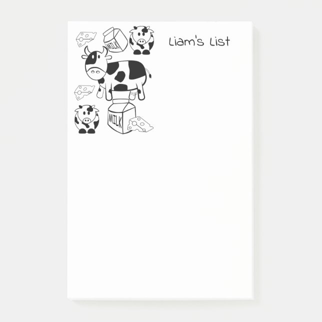 Post-it Notes Coloration des Vaches (Devant)