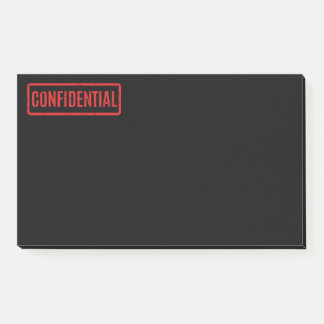 Post-it® Notes confidentielles tamponnées en noir
