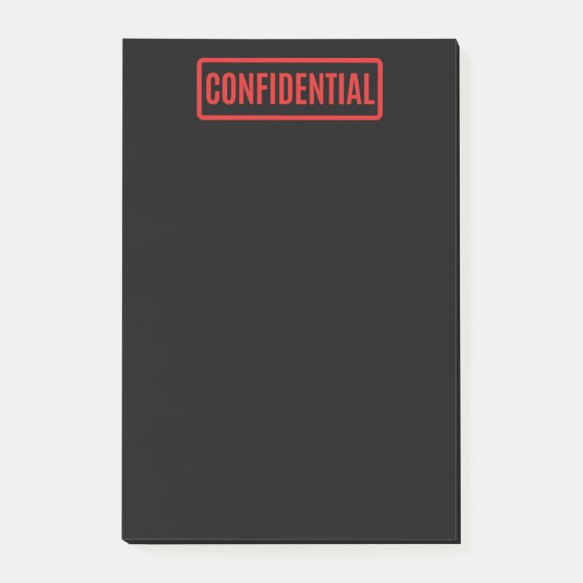 Post-it Notes confidentiels noirs (Devant)