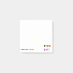 Post-it® Notes de bureau avec texte de logo marqué exemple