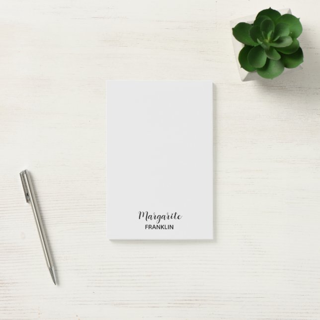 Post-it® Notes de bureau personnalisées en gris clair (Bureau)