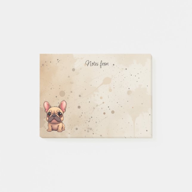 Post-it® Notes de chien de compagnie bouledogue français an (Devant)