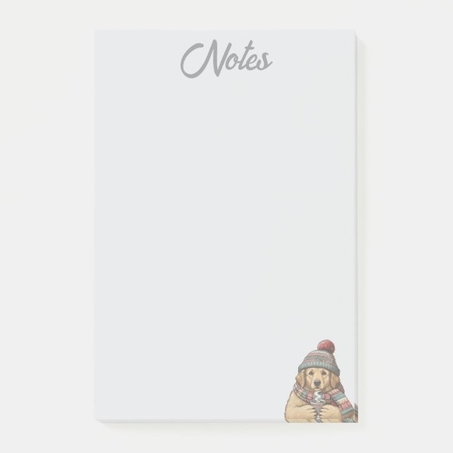 Post-it® Notes de chien d'hiver cosy (Devant)