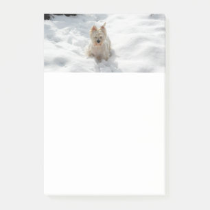 Post-it® Notes de chien Westie blanc dans la neige