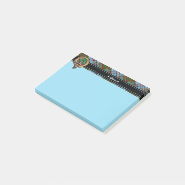 Post-it® Notes de Clan Anderson Crest (Incliné)