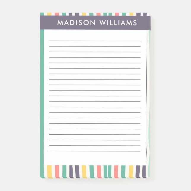 Post-it® Notes de Colored Lines (Devant)