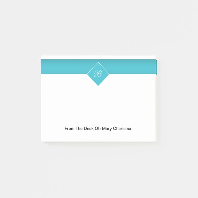 Post-it® Notes de Courrier-it® de courrier de monogramme (Devant)