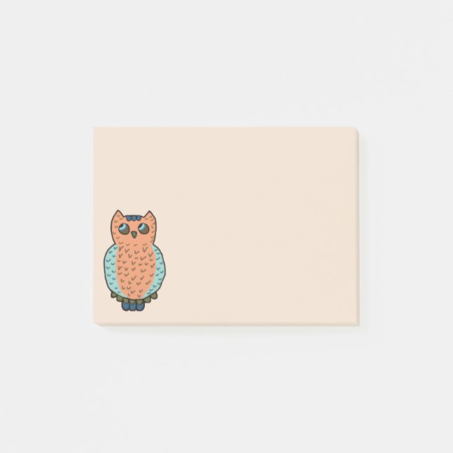 Post-it® Notes de Courrier-it® de huée de hibou (Devant)