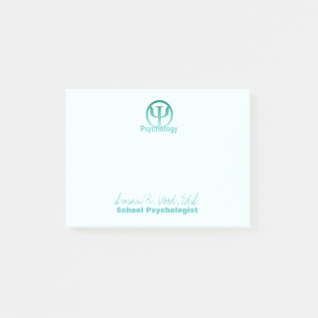 Post-it® Notes de Courrier-it® de psychologue d'école (Devant)