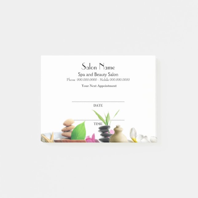Post-it® Notes de Courrier-it® de rendez-vous de spa et de (Devant)